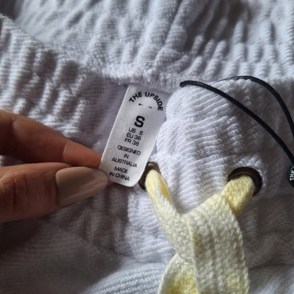 Anthropologie x The Upside White Babylon Citra Track Shorts Small NWT - Picture 11 of 14